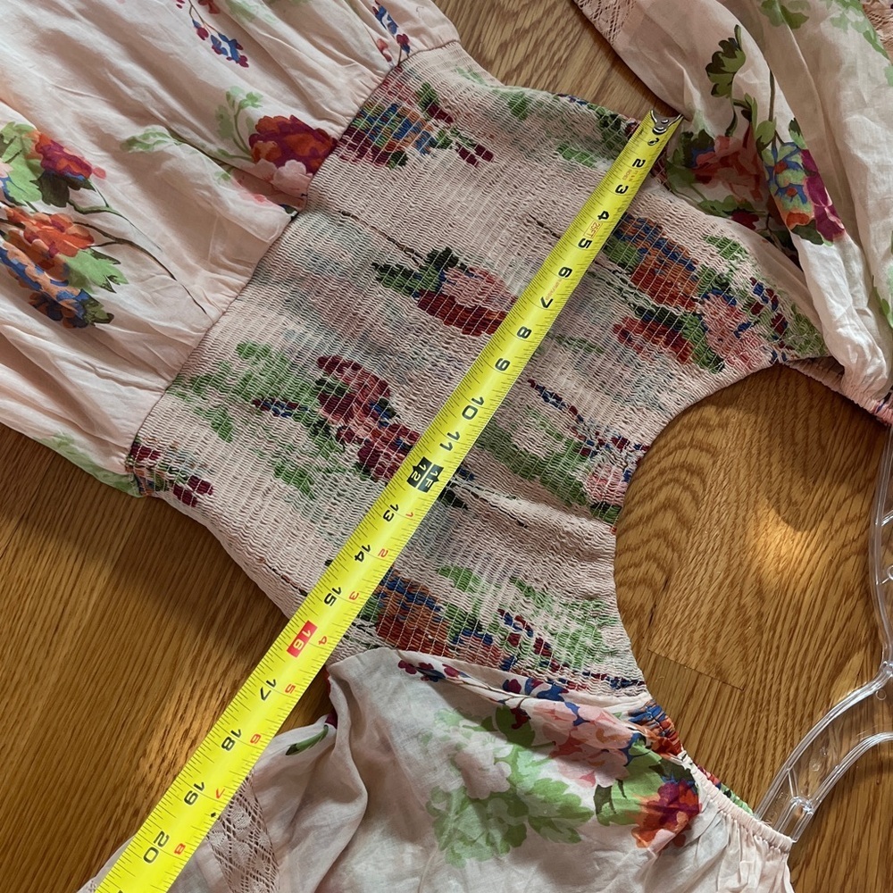 Free People Morning Glory Floral Smocked Maxi Dress Size XL NWT - Picture 10 of 11